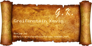Greifenstein Kevin névjegykártya